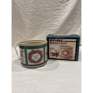 Vintage Holiday Floral Rival Fragrance Potpourri Crock Pot Model 3209 Tested